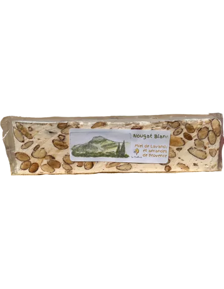 Nougat Blanc de Provence artisanal - Barre de 200g