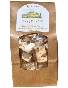 Nougat blanc artisanal au miel de lavande de Provence