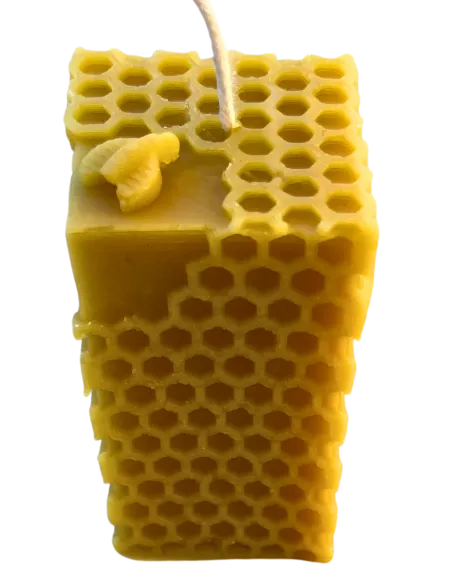 Bougie artisanale cire d'abeille alveole rectangle Bougie artisanale cire d'abeille alveole rectangle