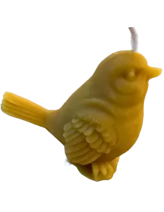 Bougie artisanale 100% cire d'abeille forme oiseau